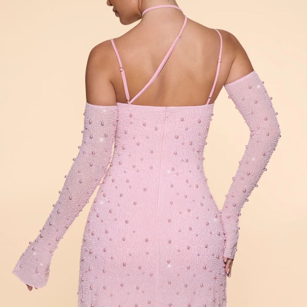 Oh Polly Pink Pearl-Embellished Mini Dress - Picture 9 of 10